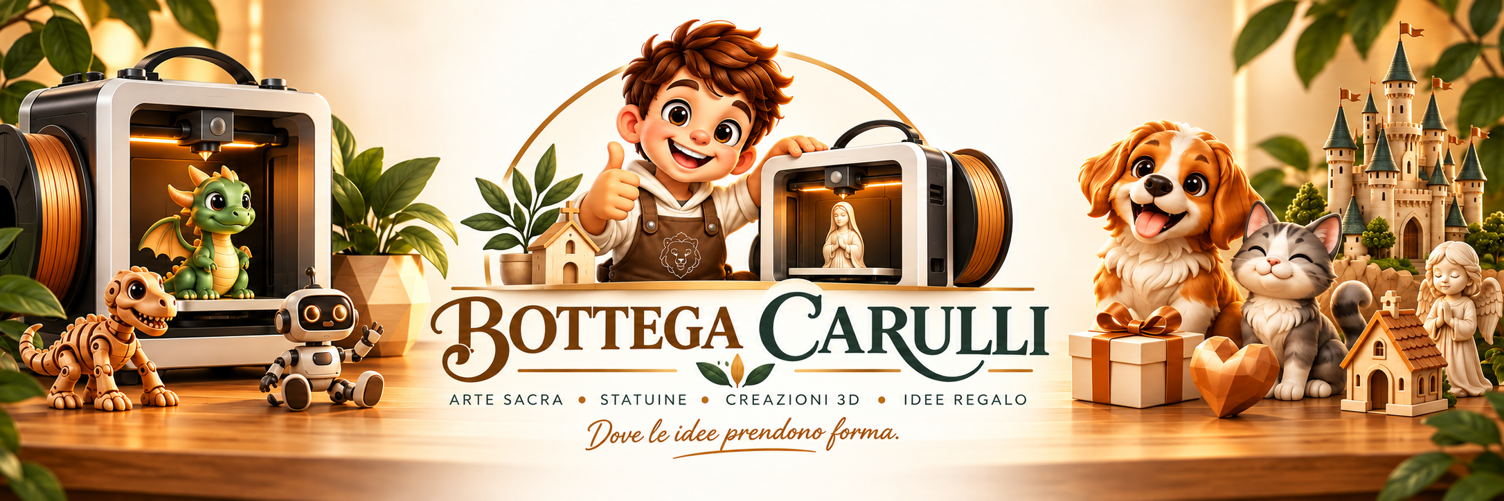 Bottega Carulli — Dove le idee prendono forma. Arte sacra, statuine, creazioni 3D e idee regalo.